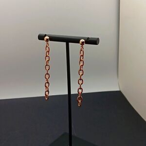 New Dozzior Gold Tone Chain Link Earrings Dozzior New With Box